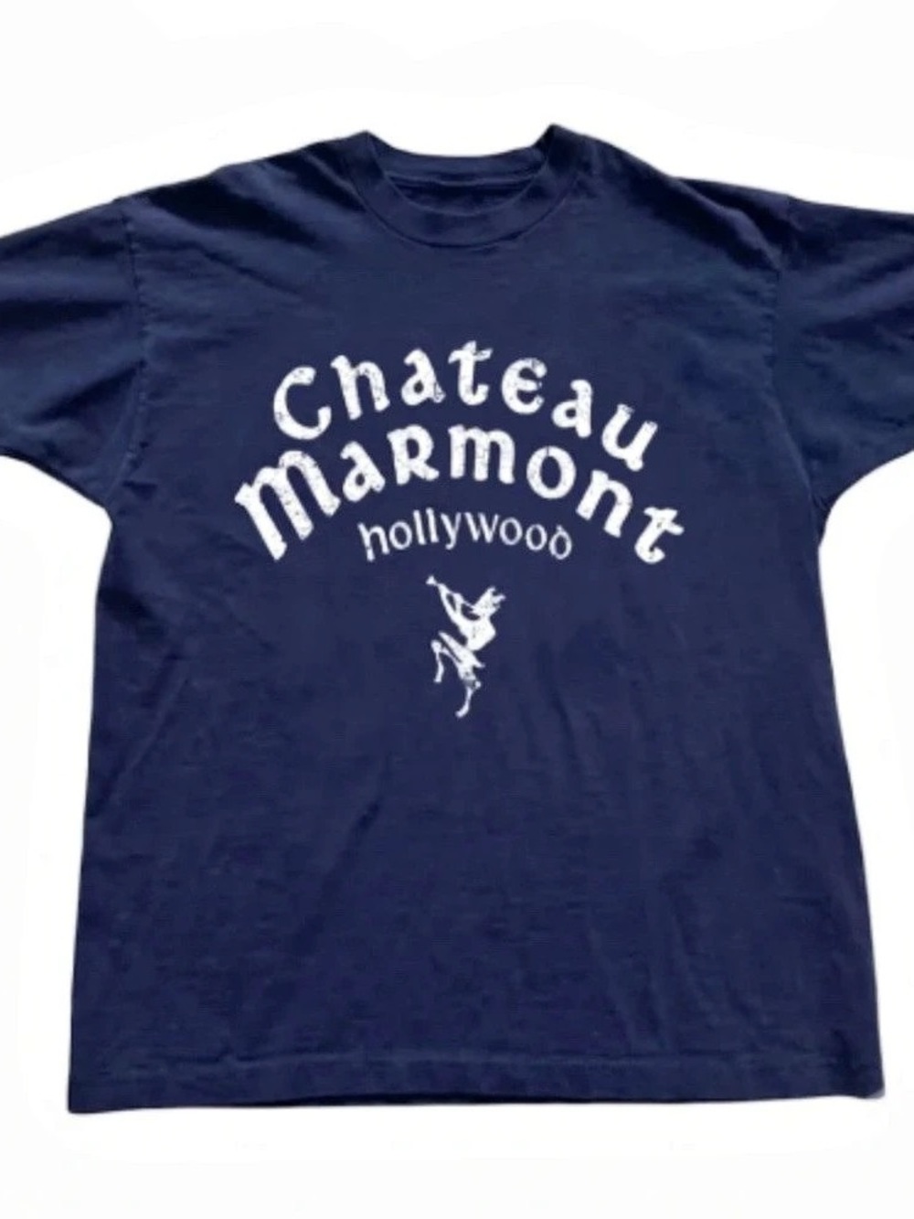 Navy Chateau Marmont Blue T-Shirt Graphic Short Sleeve Tee
